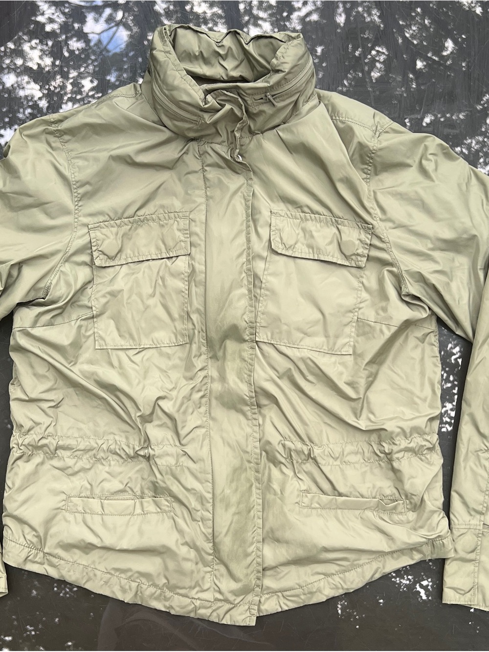 Gap Industrial Y2K Field Jacket Womens M Olive Green Ripstop Military M65